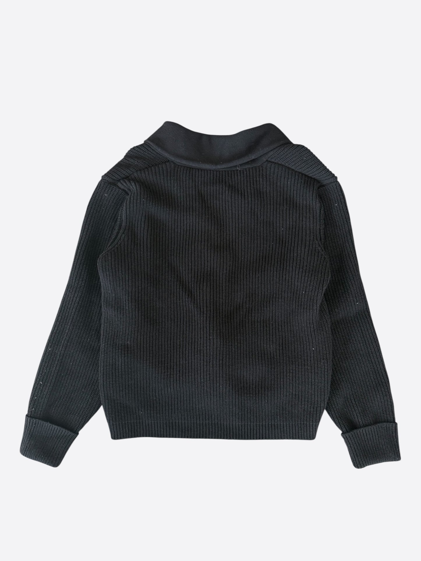 Chrome Hearts Black Triple Cross Patch Cashmere Cardigan