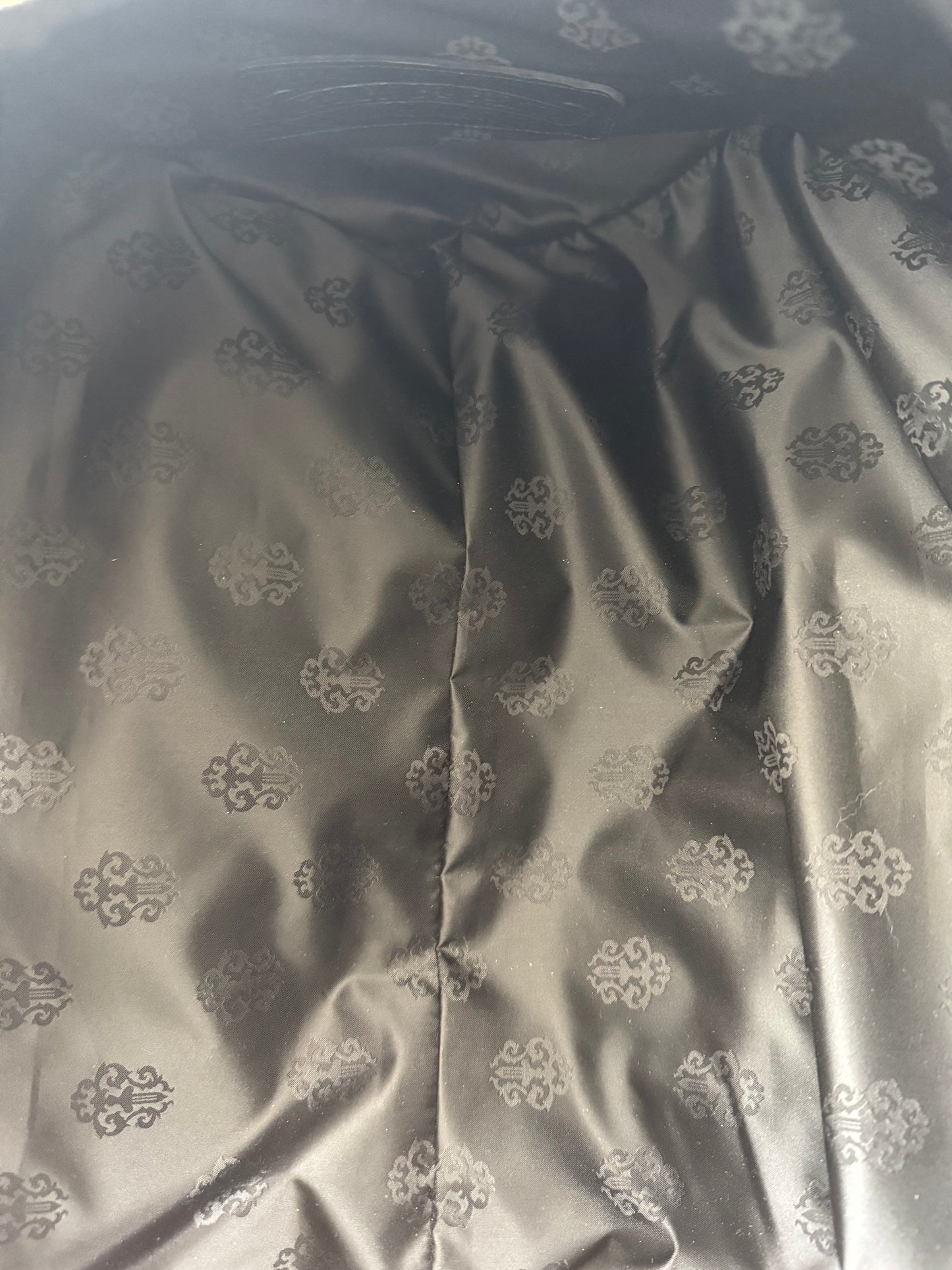 Chrome Hearts Black Leather Cross Patch Duffel Bag