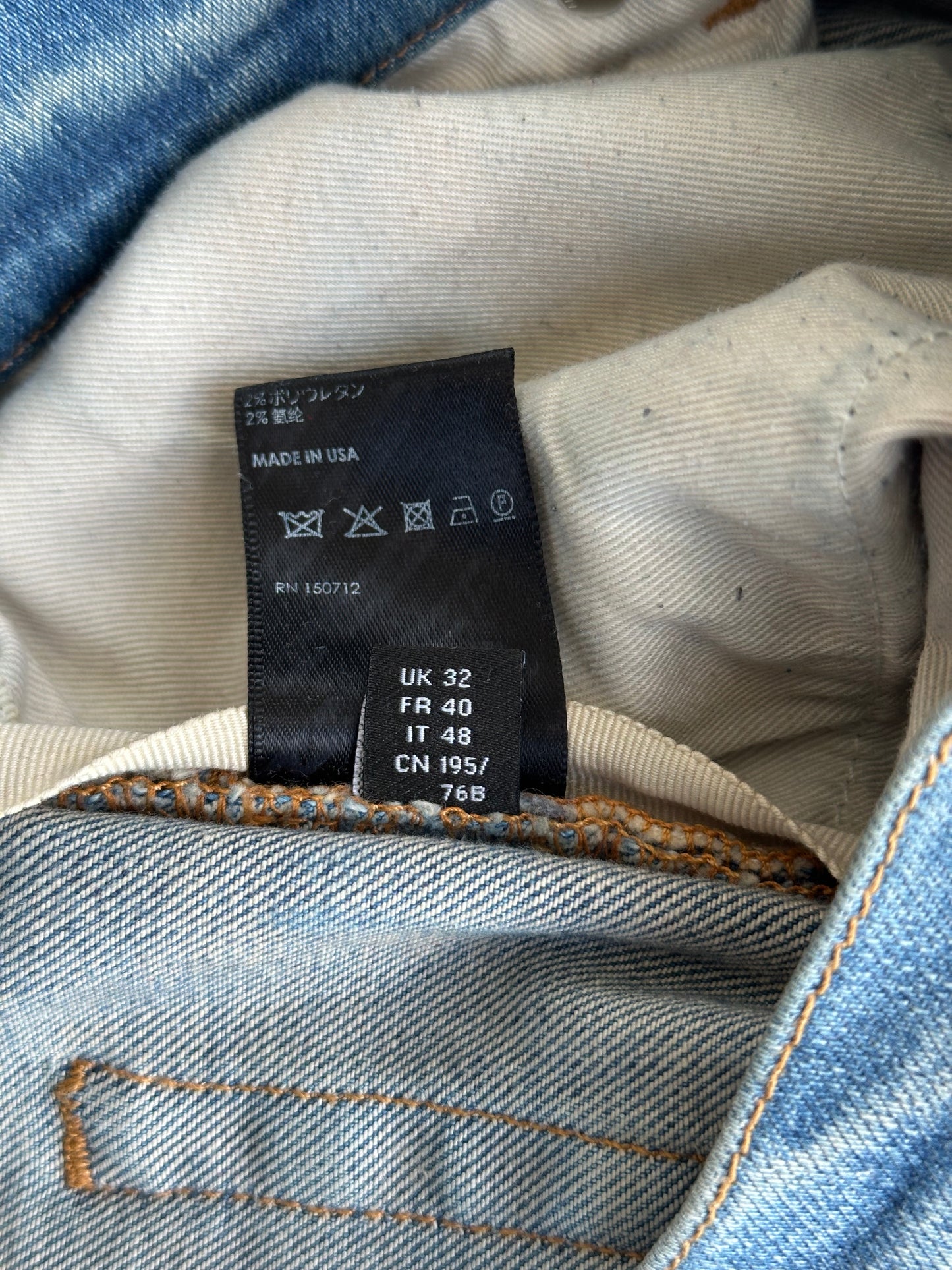 Amiri Clay Indigo & White Patch MX1 Jeans