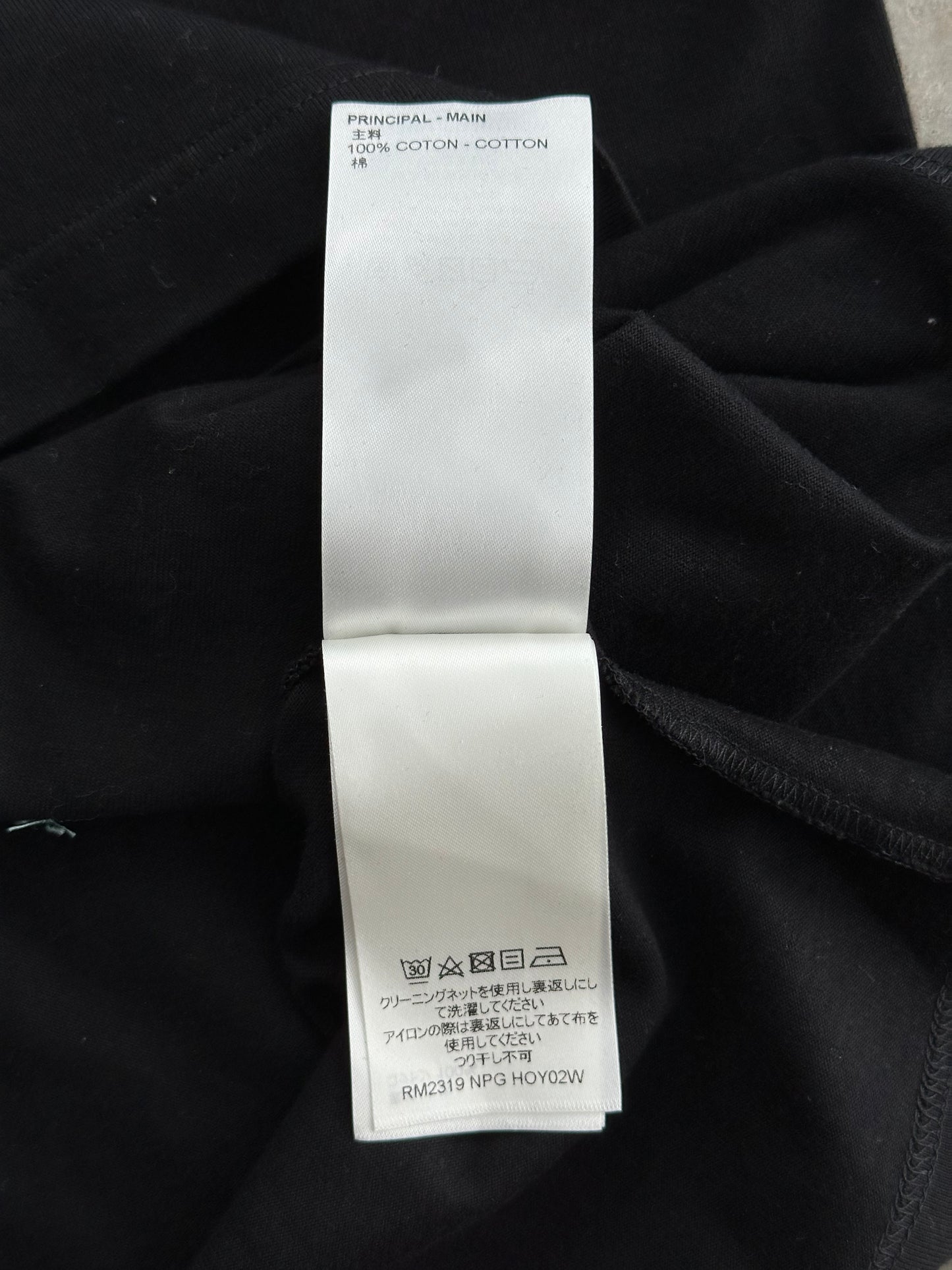 Louis Vuitton Black & White Frequency Logo Embroidered T-Shirt