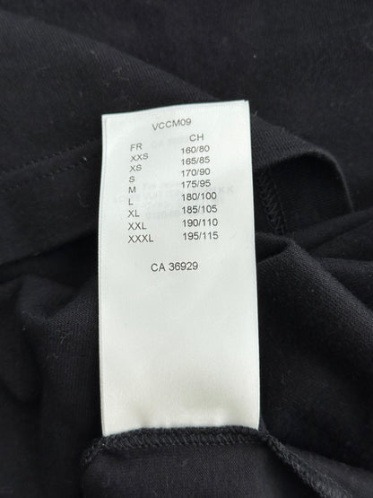 Louis Vuitton Black & White Frequency Logo Embroidered T-Shirt