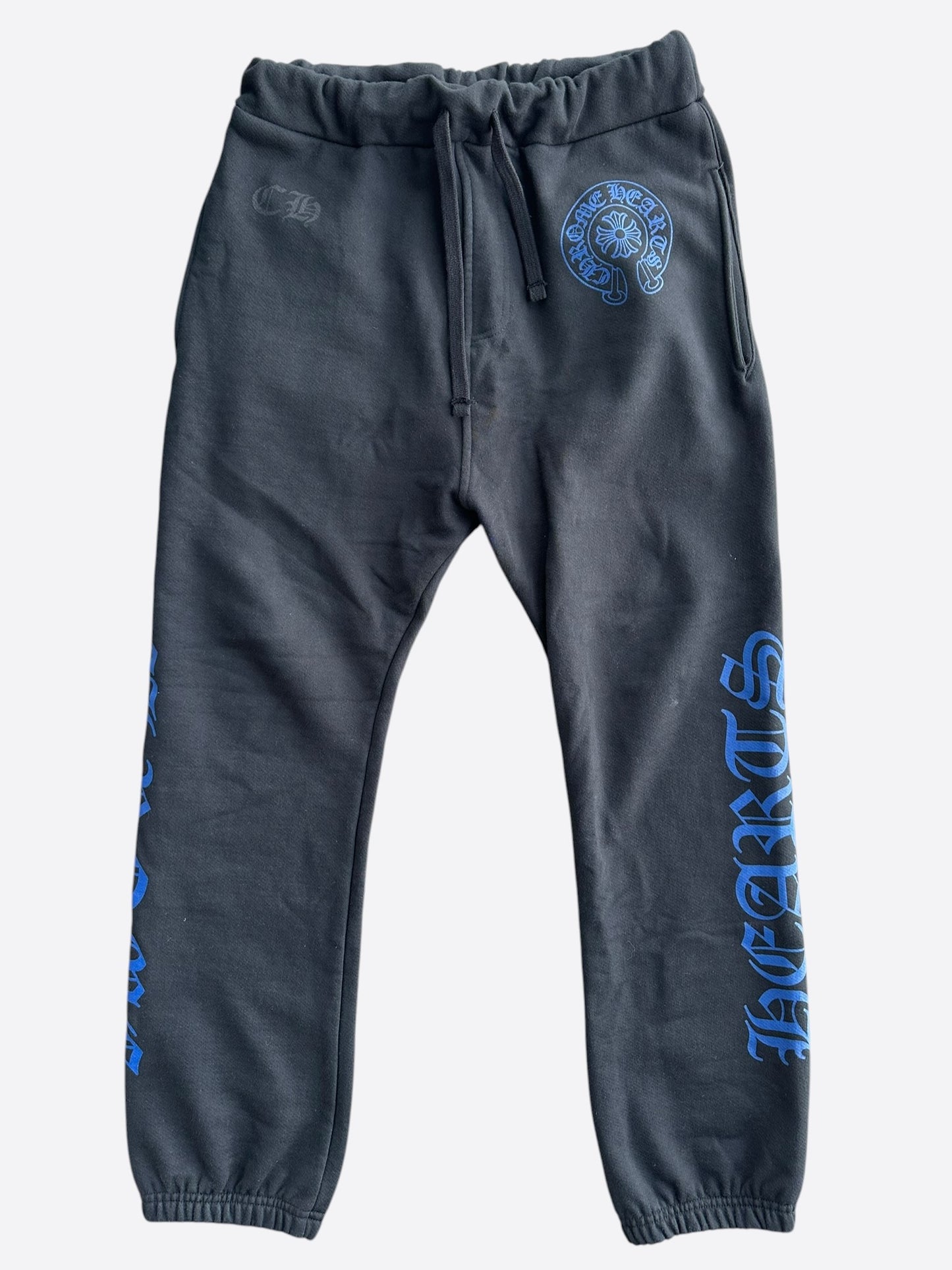 Chrome Hearts Black & Blue Horseshoe Logo Sweatpants