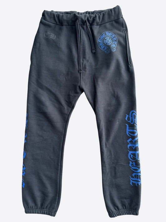 Chrome Hearts Black & Blue Horseshoe Logo Sweatpants