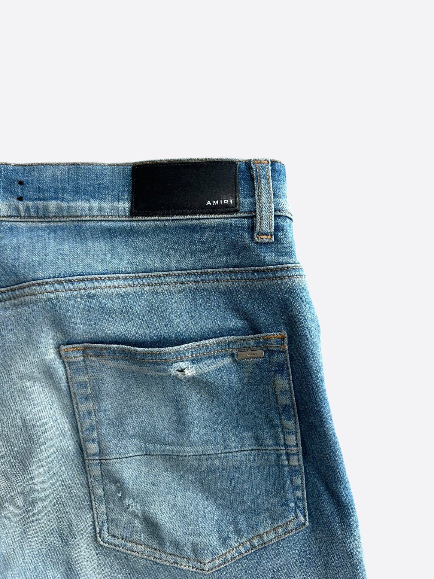 Amiri Clay Indigo & White Patch MX1 Jeans