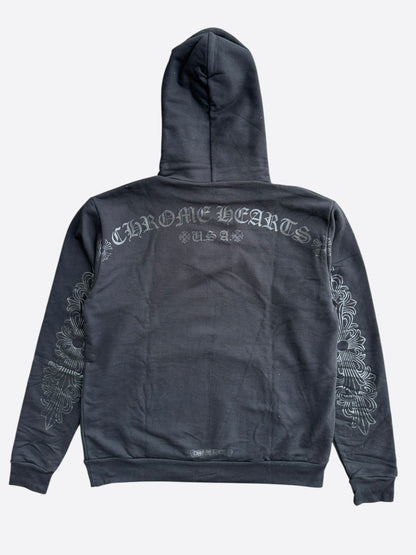 Chrome Hearts Black Floral Logo Hoodie