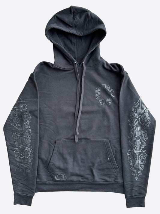 Chrome Hearts Black Floral Logo Hoodie