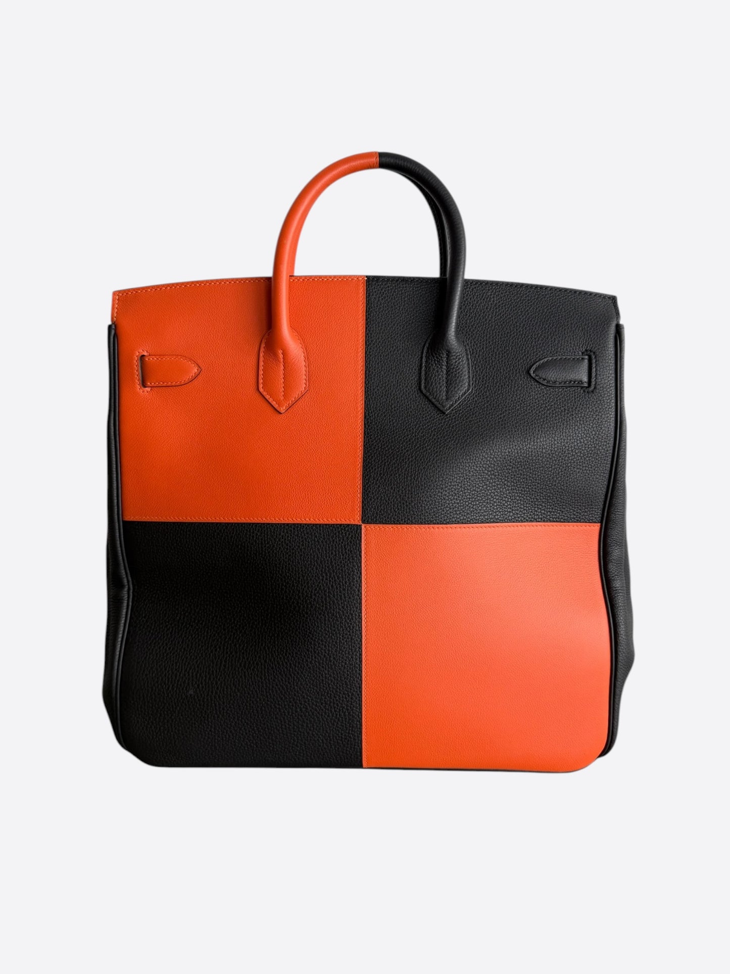 Hermes Black & Orange Togo & Palladium Hardware HAC Birkin 40