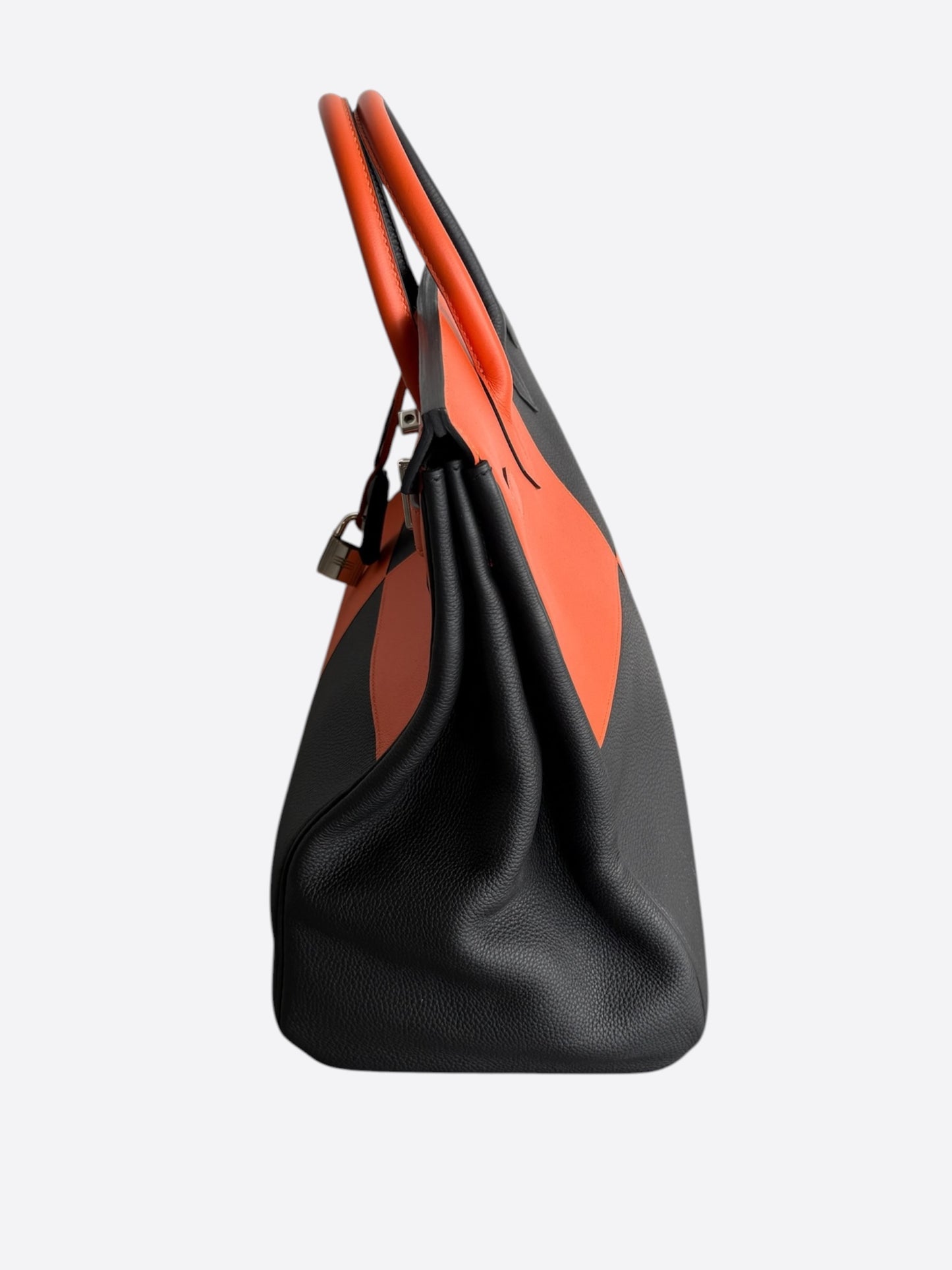 Hermes Black & Orange Togo & Palladium Hardware HAC Birkin 40