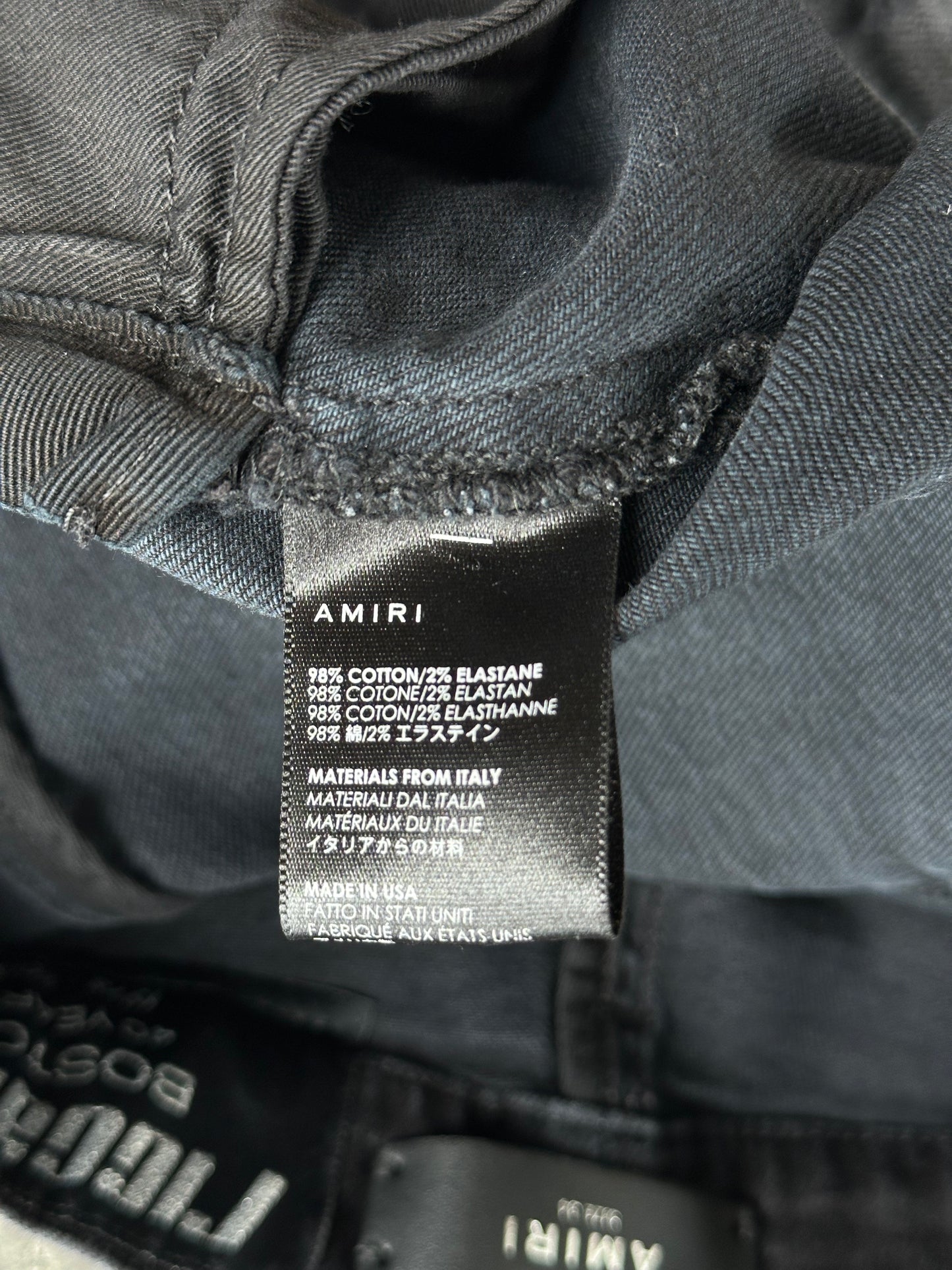 Amiri Faded Black & Red Plaid Patch MX1 Jeans