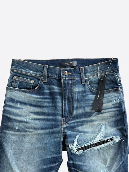 Amiri Indigo & Black Patch MX1 Jeans