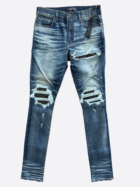 Amiri Indigo & Black Patch MX1 Jeans