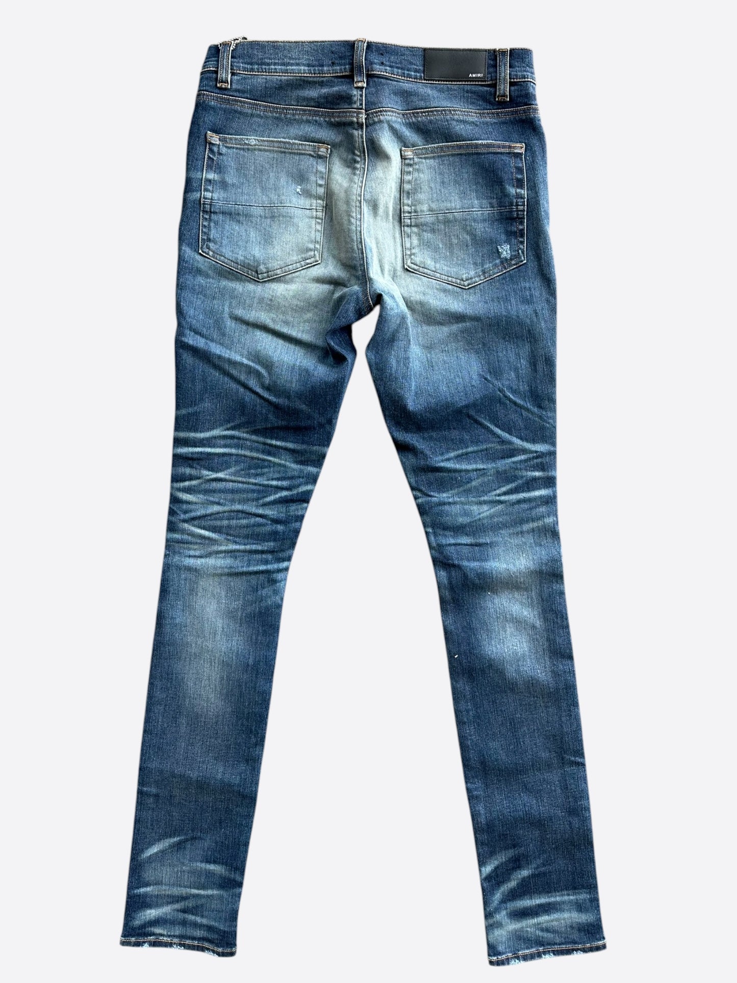 Amiri Indigo & Black Patch MX1 Jeans