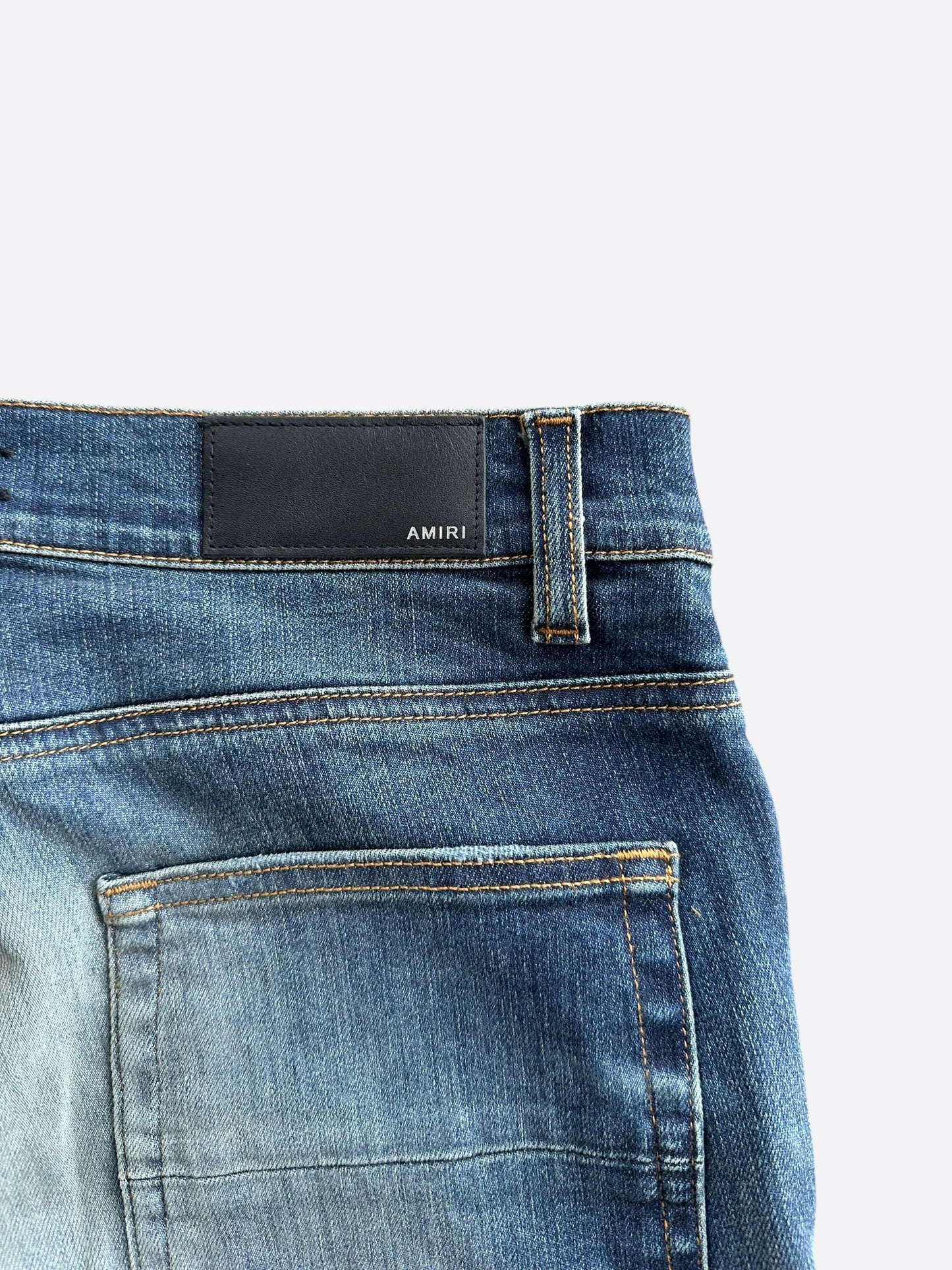 Amiri Indigo & Black Patch MX1 Jeans