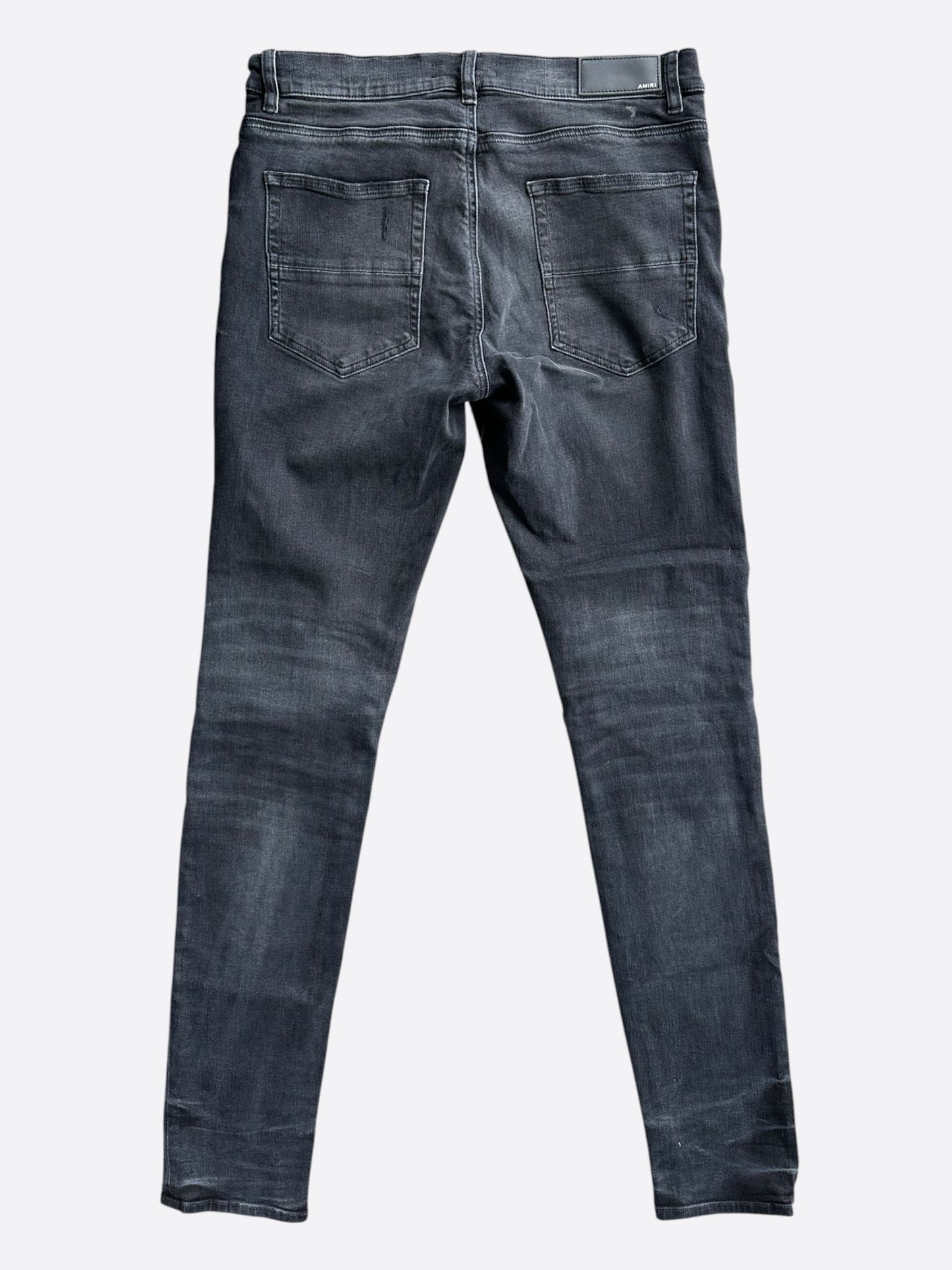 Amiri Faded Black & Red Plaid Patch MX1 Jeans