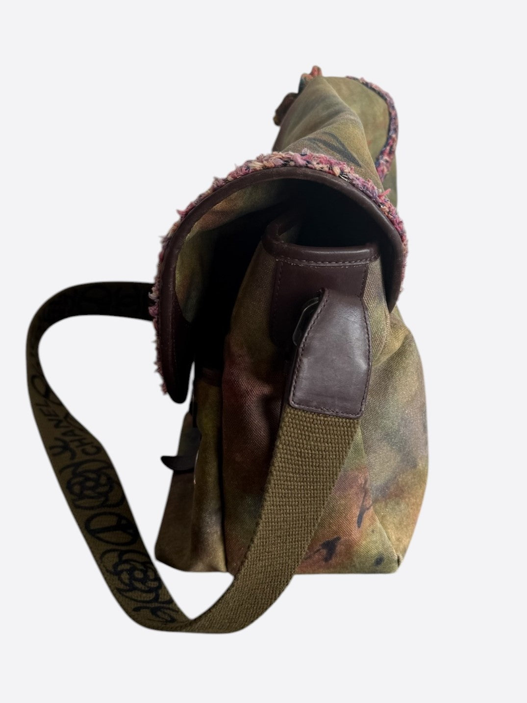 Chanel Khaki Green Graffiti On The Pavements Messenger Bag