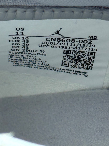 Dior Air Jordan Grey & White Oblique Low Top Sneakers