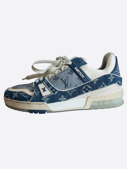 Louis Vuitton Blue Denim Monogram Trainers