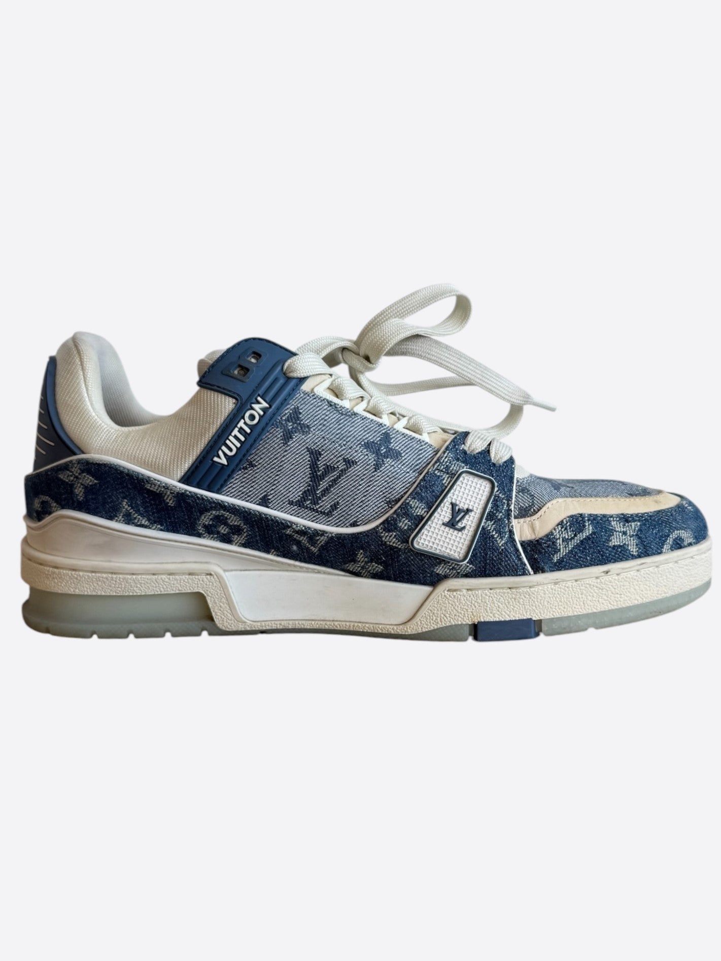 Louis Vuitton Blue Denim Monogram Trainers