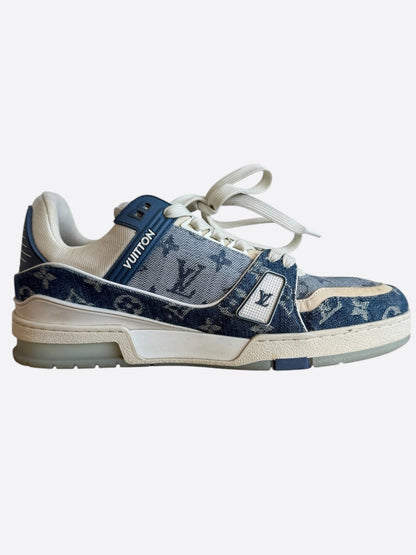 Louis Vuitton Blue Denim Monogram Trainers