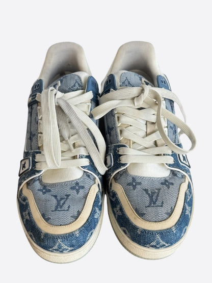 Louis Vuitton Blue Denim Monogram Trainers