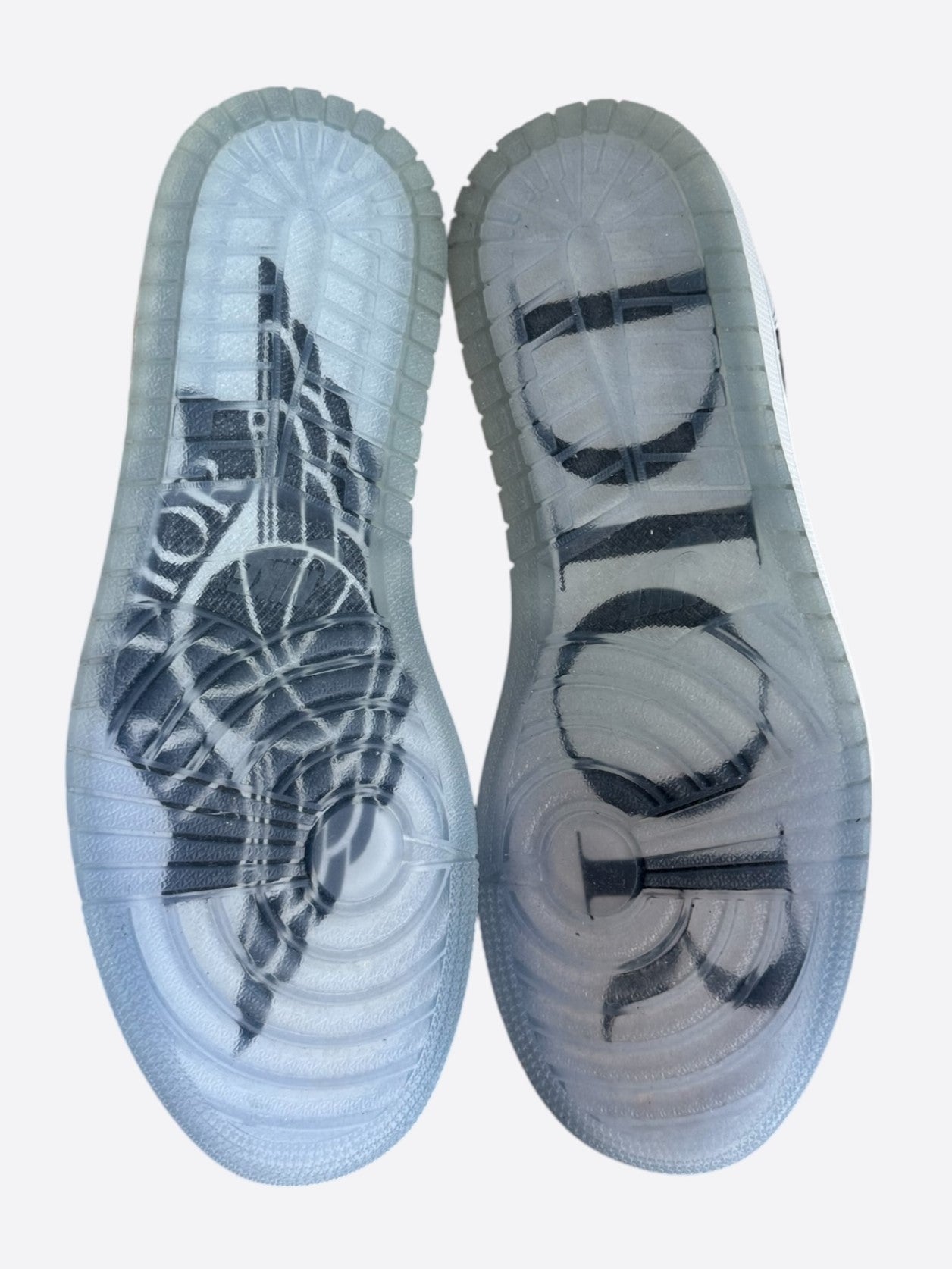 Dior Air Jordan Grey & White Oblique Low Top Sneakers