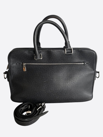 Louis Vuitton Black Taigarama Porte Documents Laptop Bag
