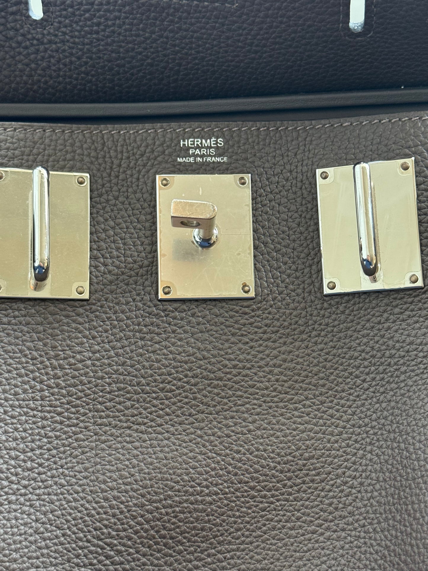 Hermes Brown Togo & Palladium Hardware HAC A Dos Crossbody Backpack