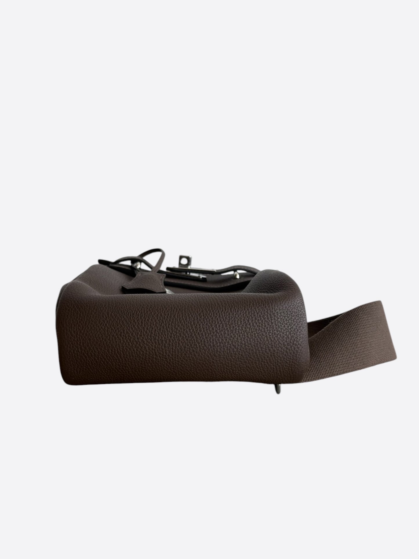 Hermes Brown Togo & Palladium Hardware HAC A Dos Crossbody Backpack