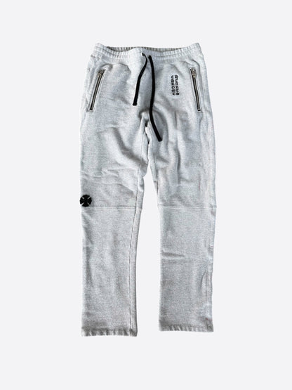 Chrome Hearts Grey & Black Plus Cross Patch Sweatpants