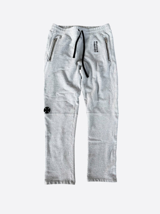 Chrome Hearts Grey & Black Plus Cross Patch Sweatpants