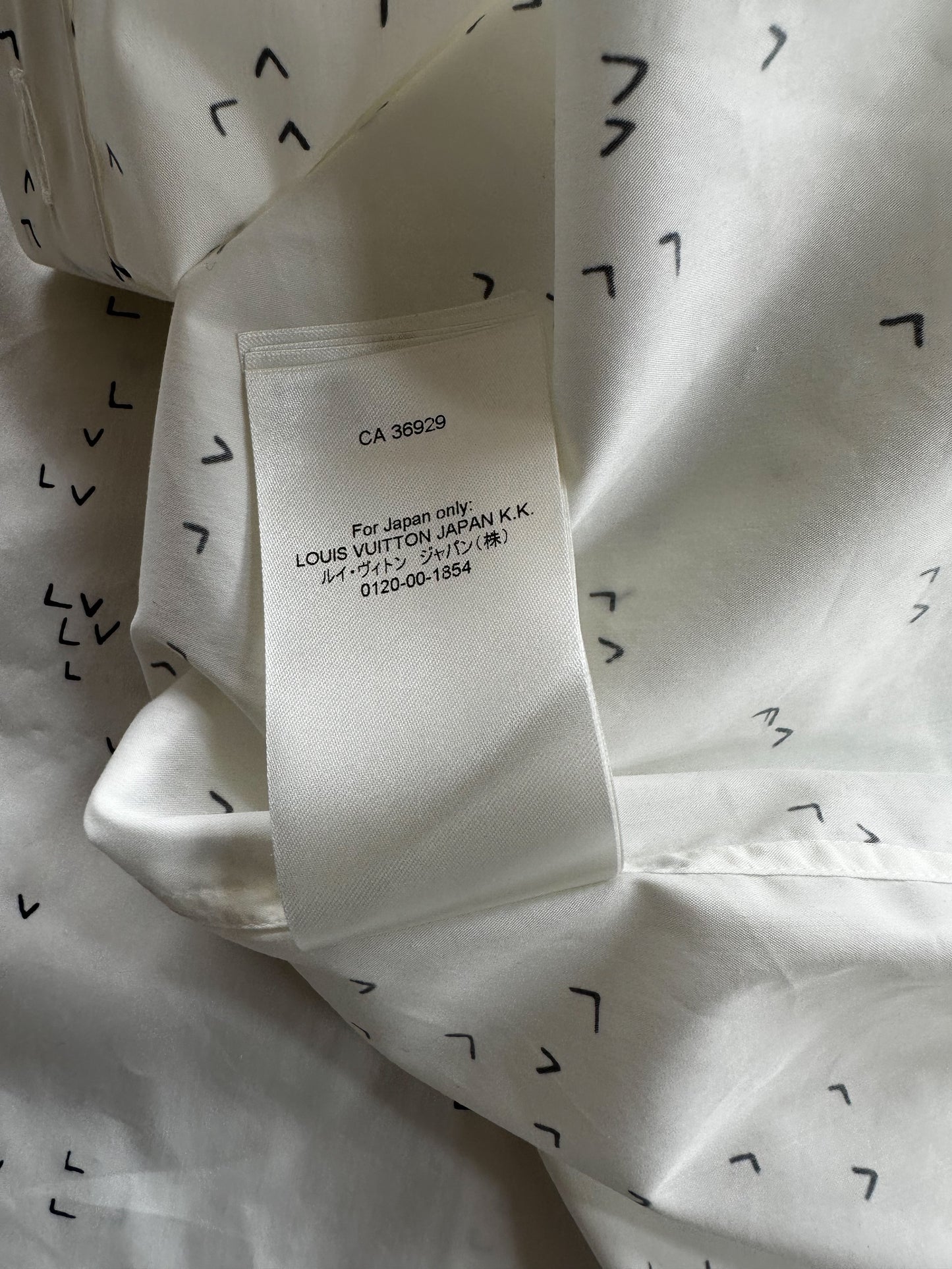 Louis Vuitton White LV Spread Button Up Shirt