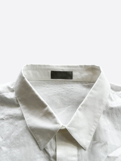 Dior White Mini Oblique Button Up Shirt