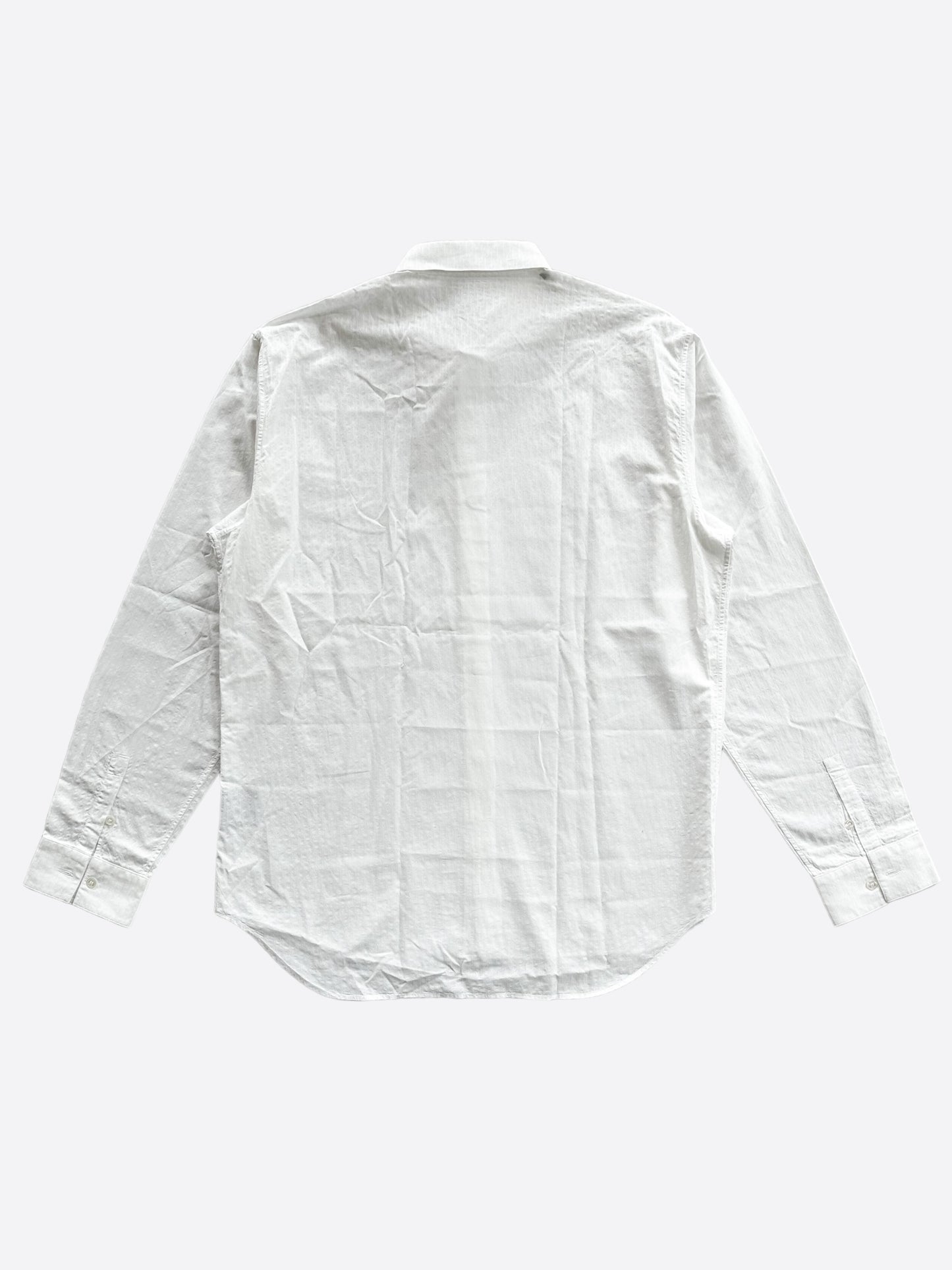 Dior White Mini Oblique Button Up Shirt