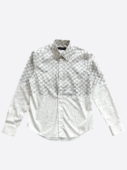 Louis Vuitton White LV Spread Button Up Shirt