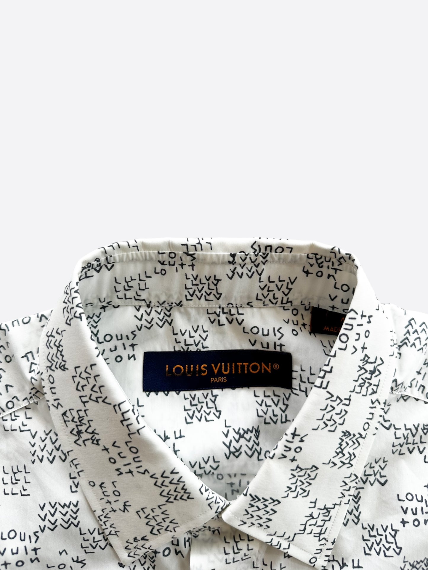 Louis Vuitton White LV Spread Button Up Shirt