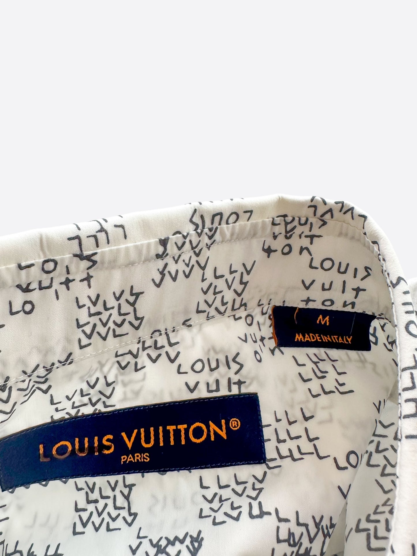 Louis Vuitton White LV Spread Button Up Shirt