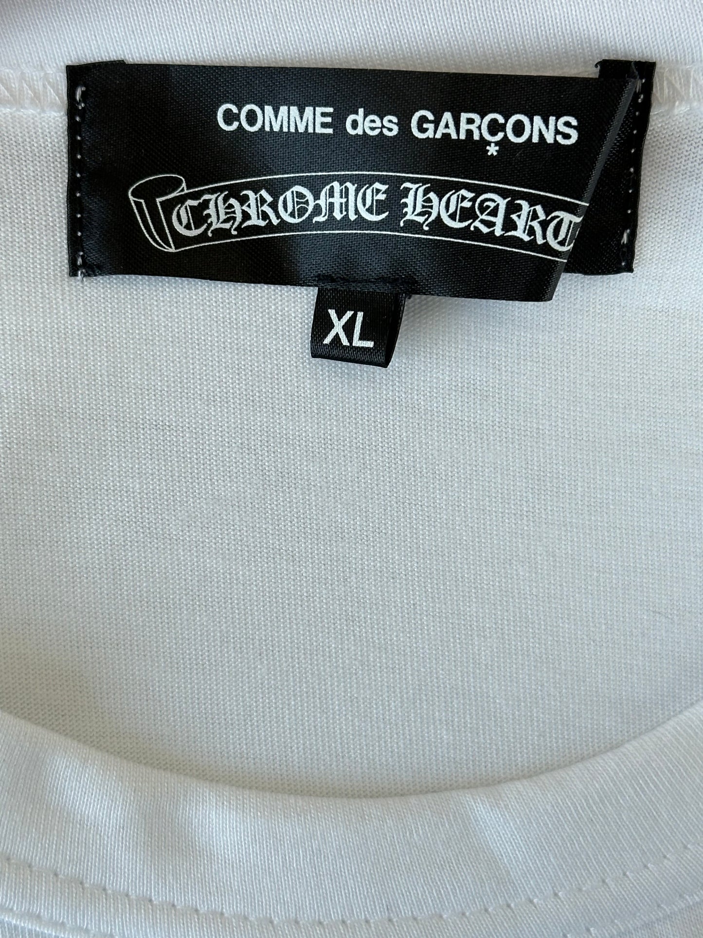 Chrome Hearts Dover Street Market White Scroll Logo T-Shirt