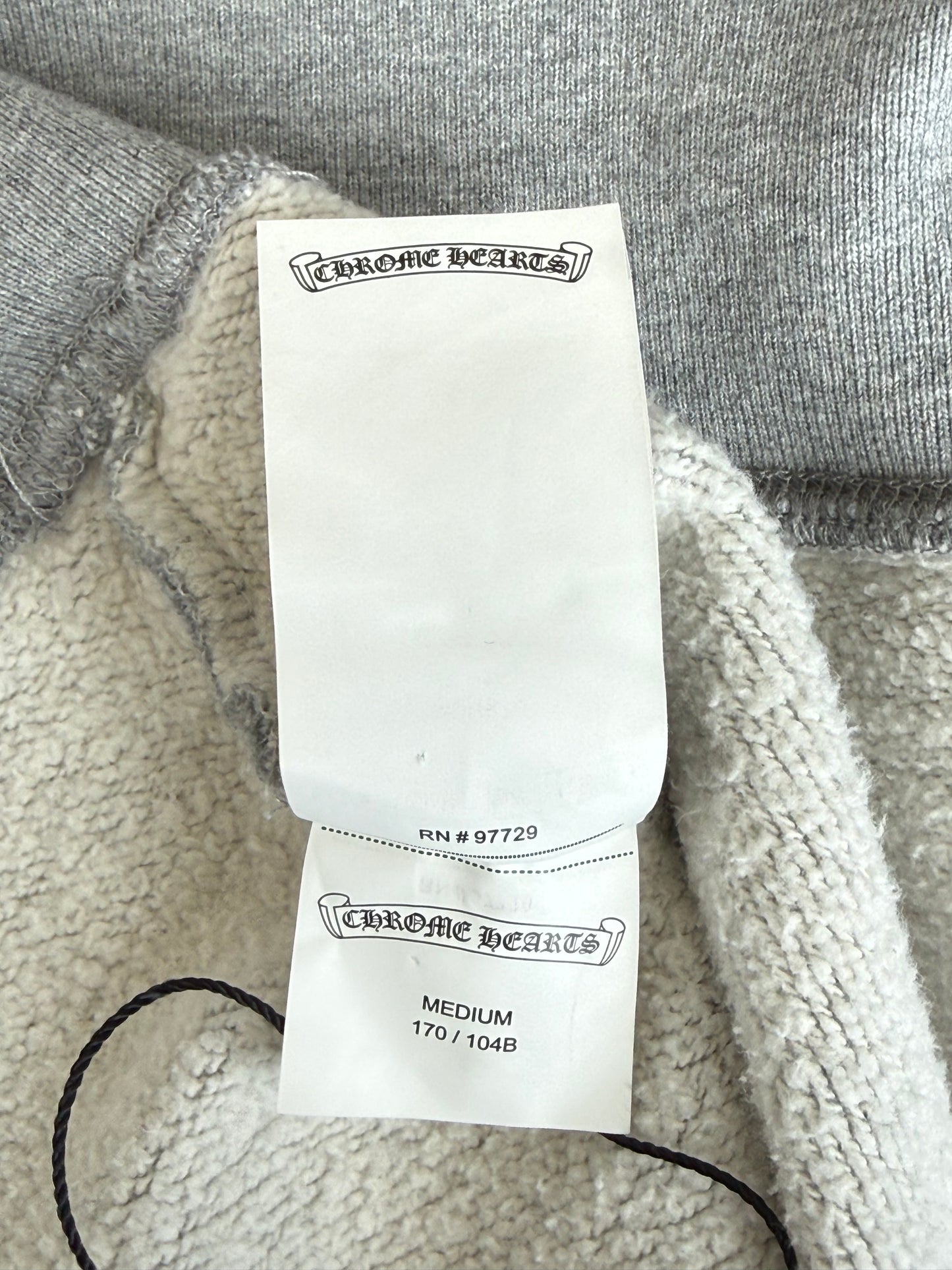Chrome Hearts Grey & Black Triple Cross Patch Paper Jam Hoodie