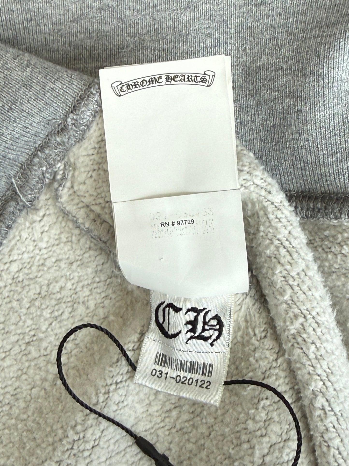 Chrome Hearts Grey & Black Triple Cross Patch Paper Jam Hoodie