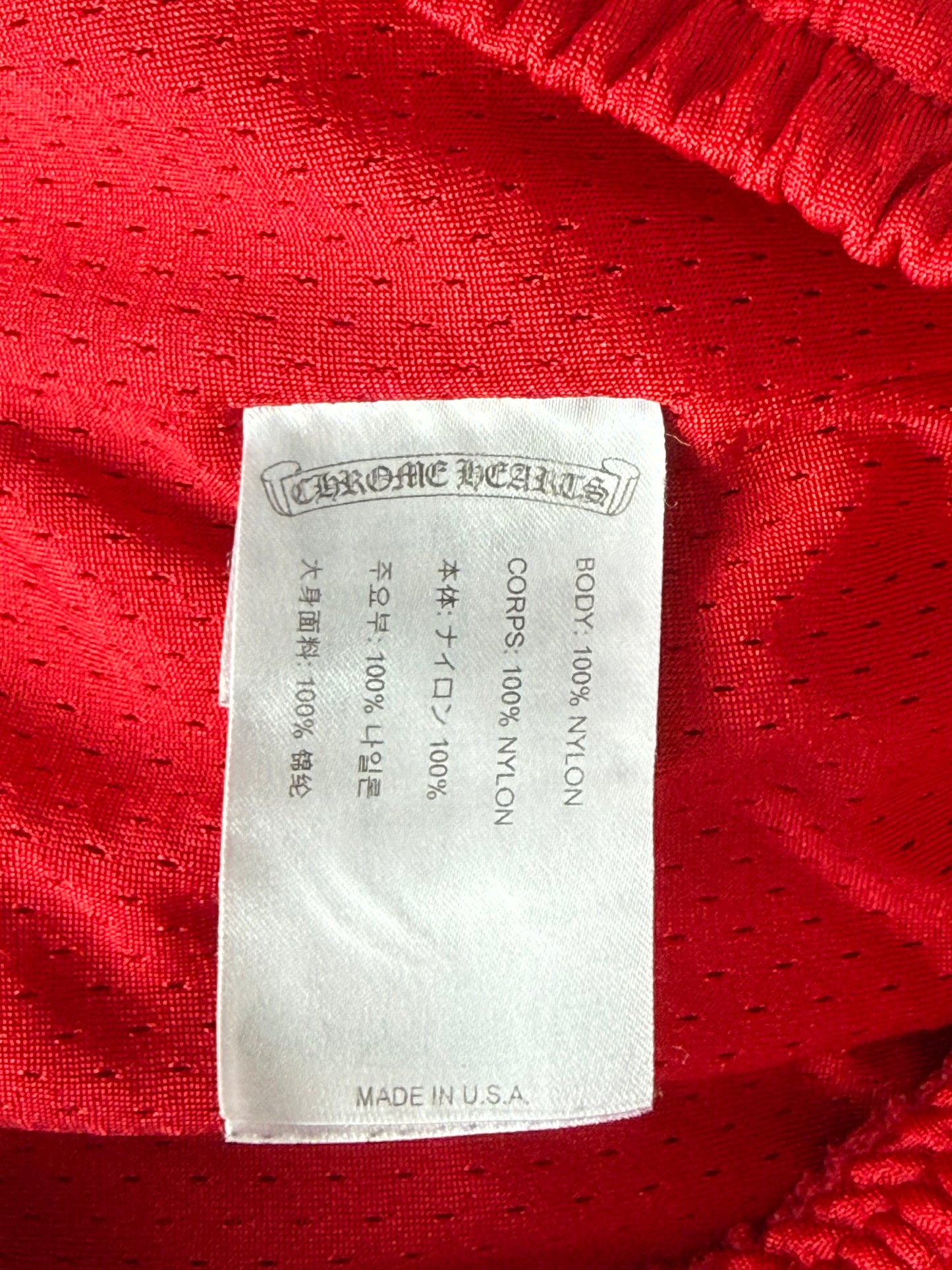 Chrome Hearts Matty Boy Red Form Mesh Trackpants