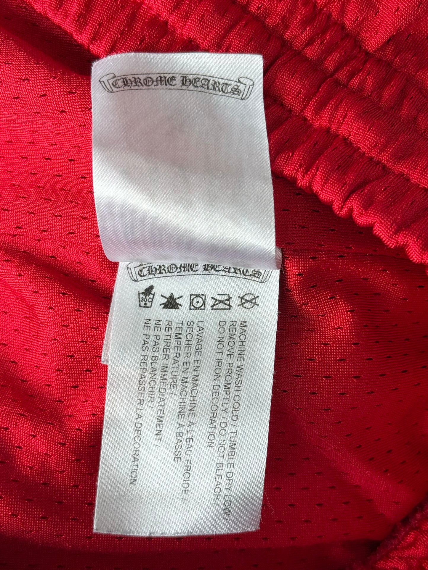 Chrome Hearts Matty Boy Red Form Mesh Trackpants