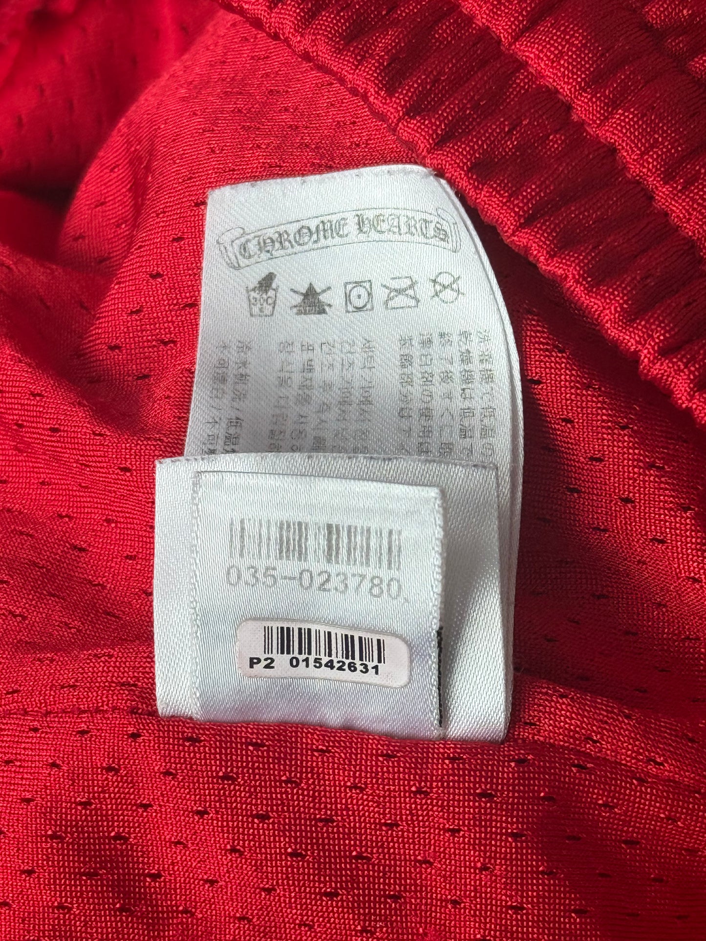Chrome Hearts Matty Boy Red Form Mesh Trackpants