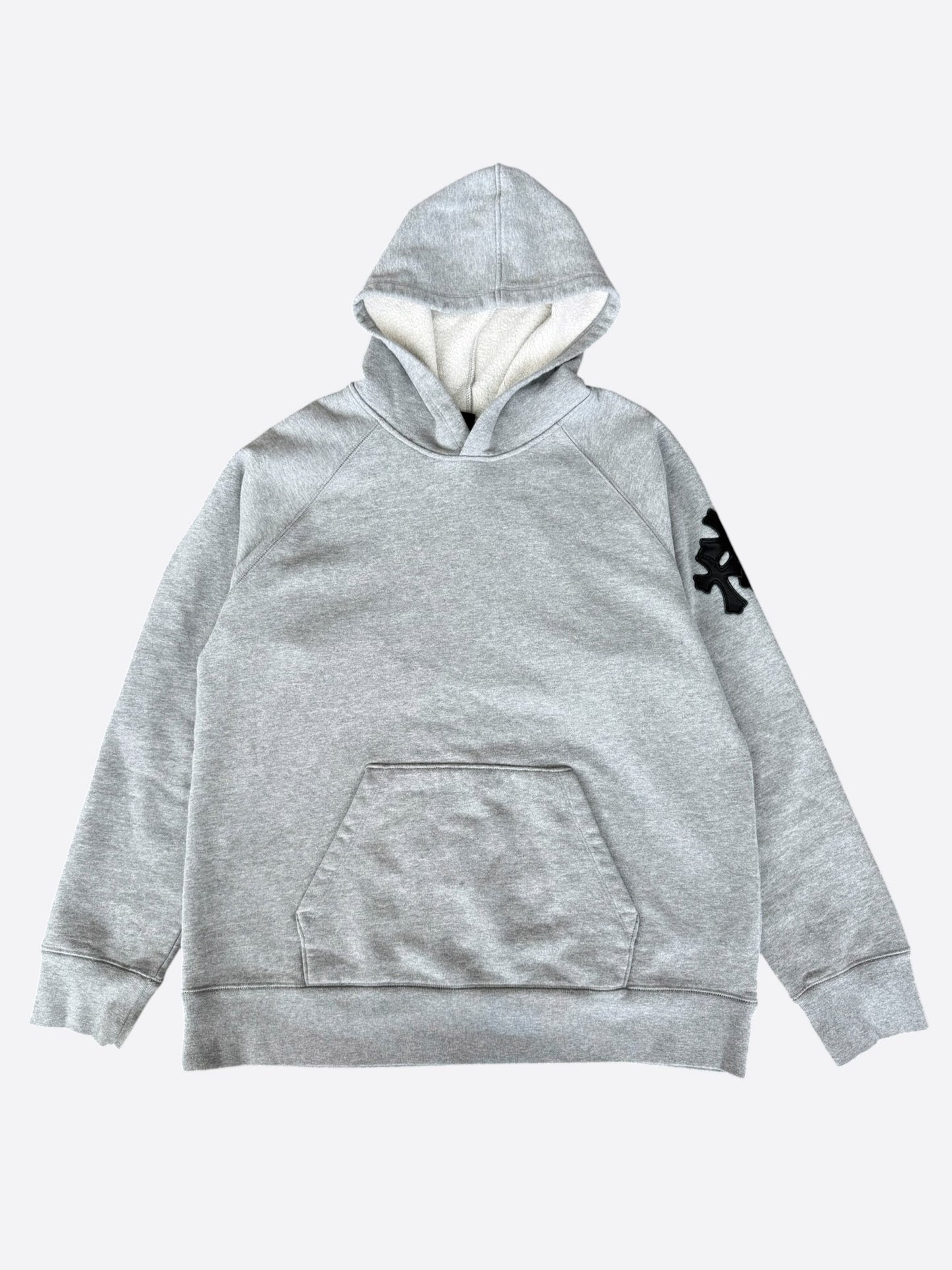 Chrome Hearts Grey & Black Triple Cross Patch Paper Jam Hoodie