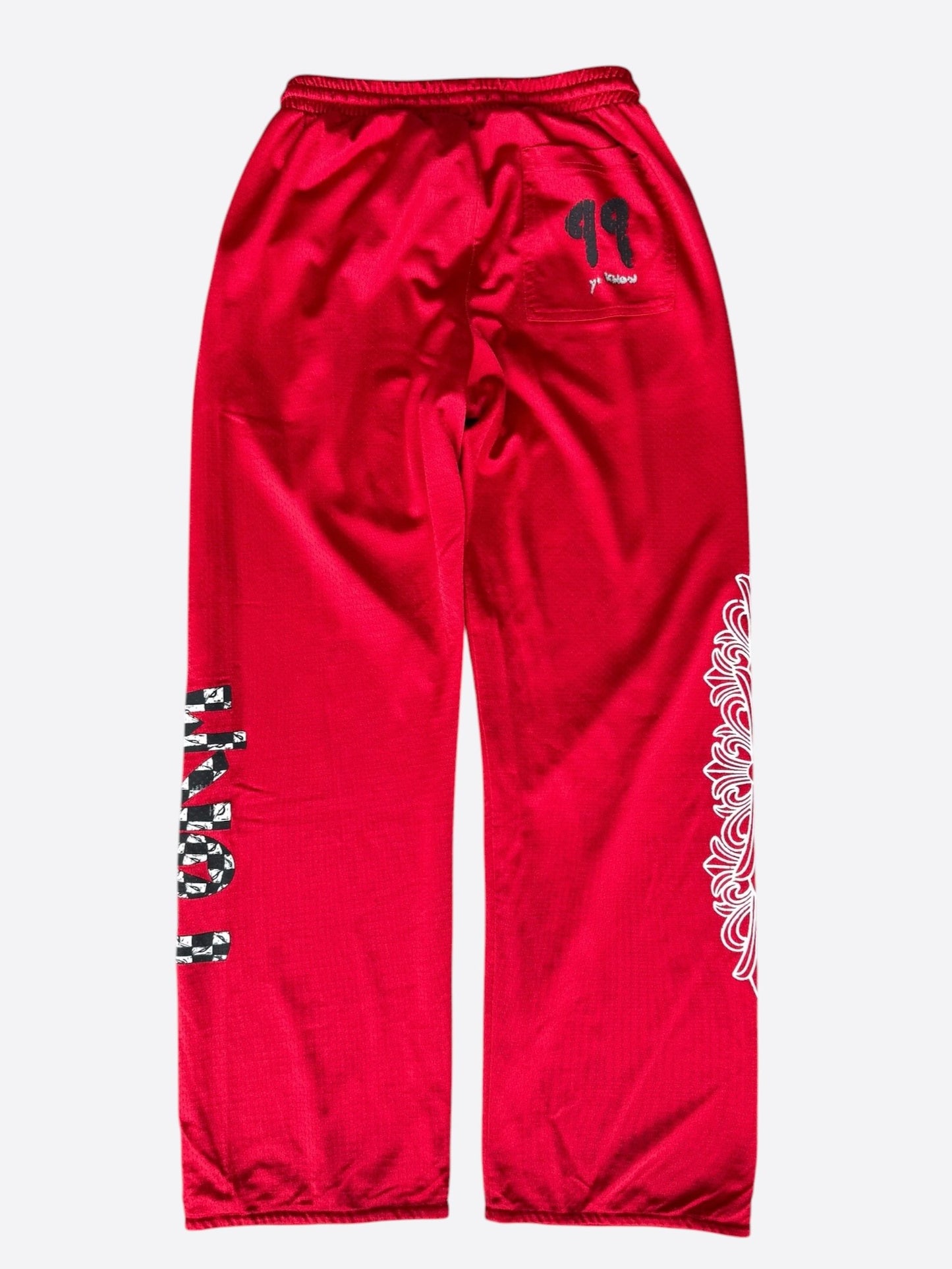 Chrome Hearts Matty Boy Red Form Mesh Trackpants