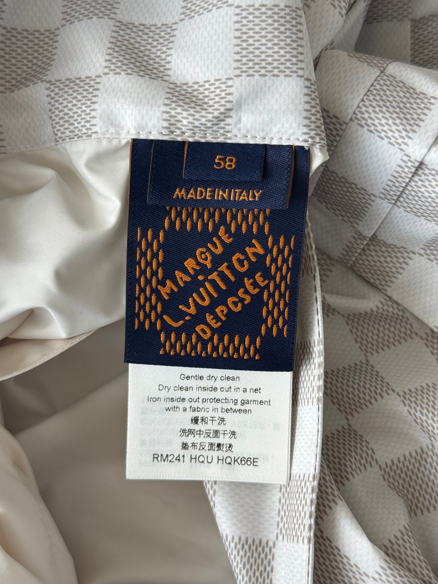 Louis Vuitton White & Beige Damier Windbreaker