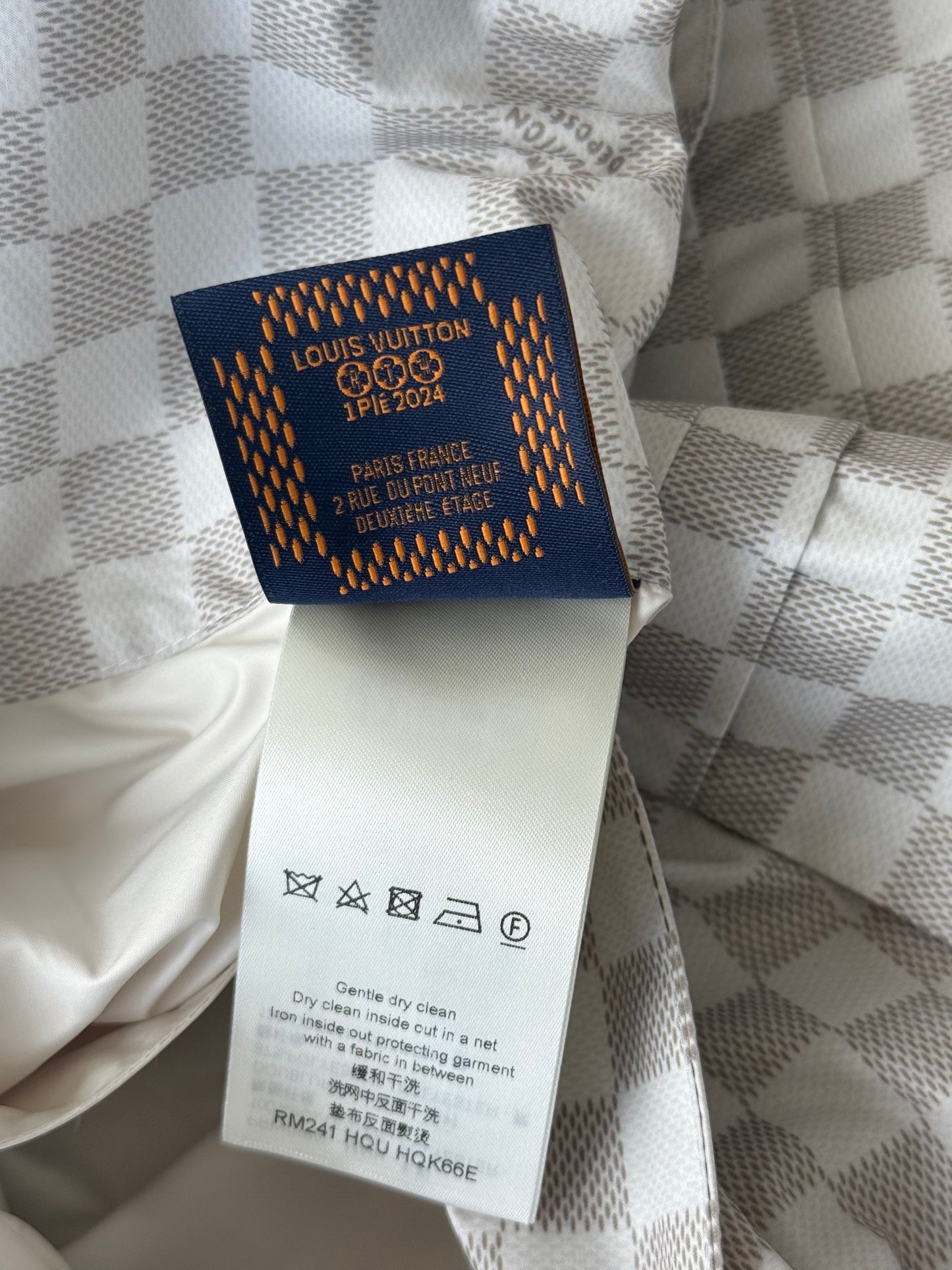 Louis Vuitton White & Beige Damier Windbreaker