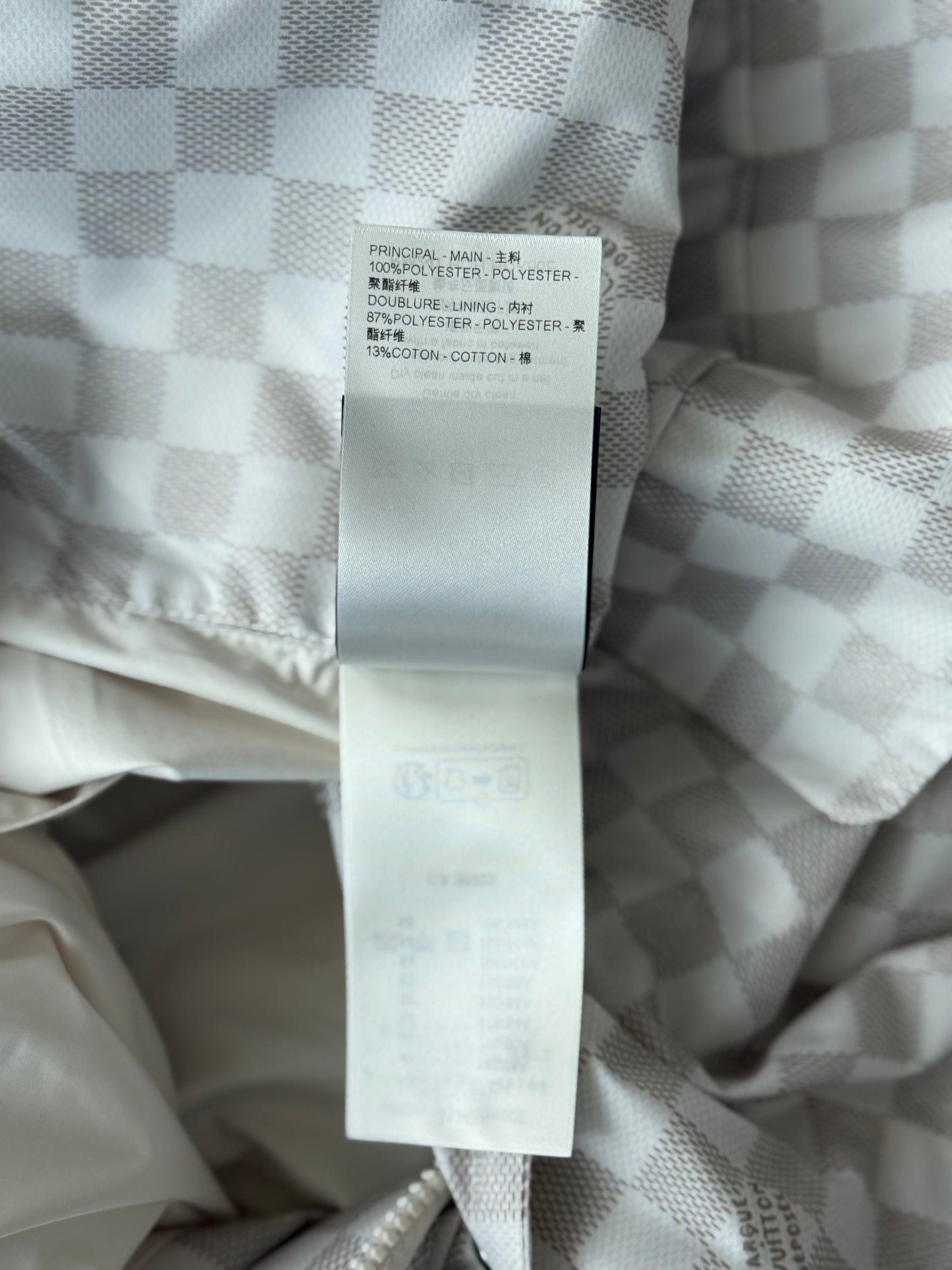 Louis Vuitton White & Beige Damier Windbreaker