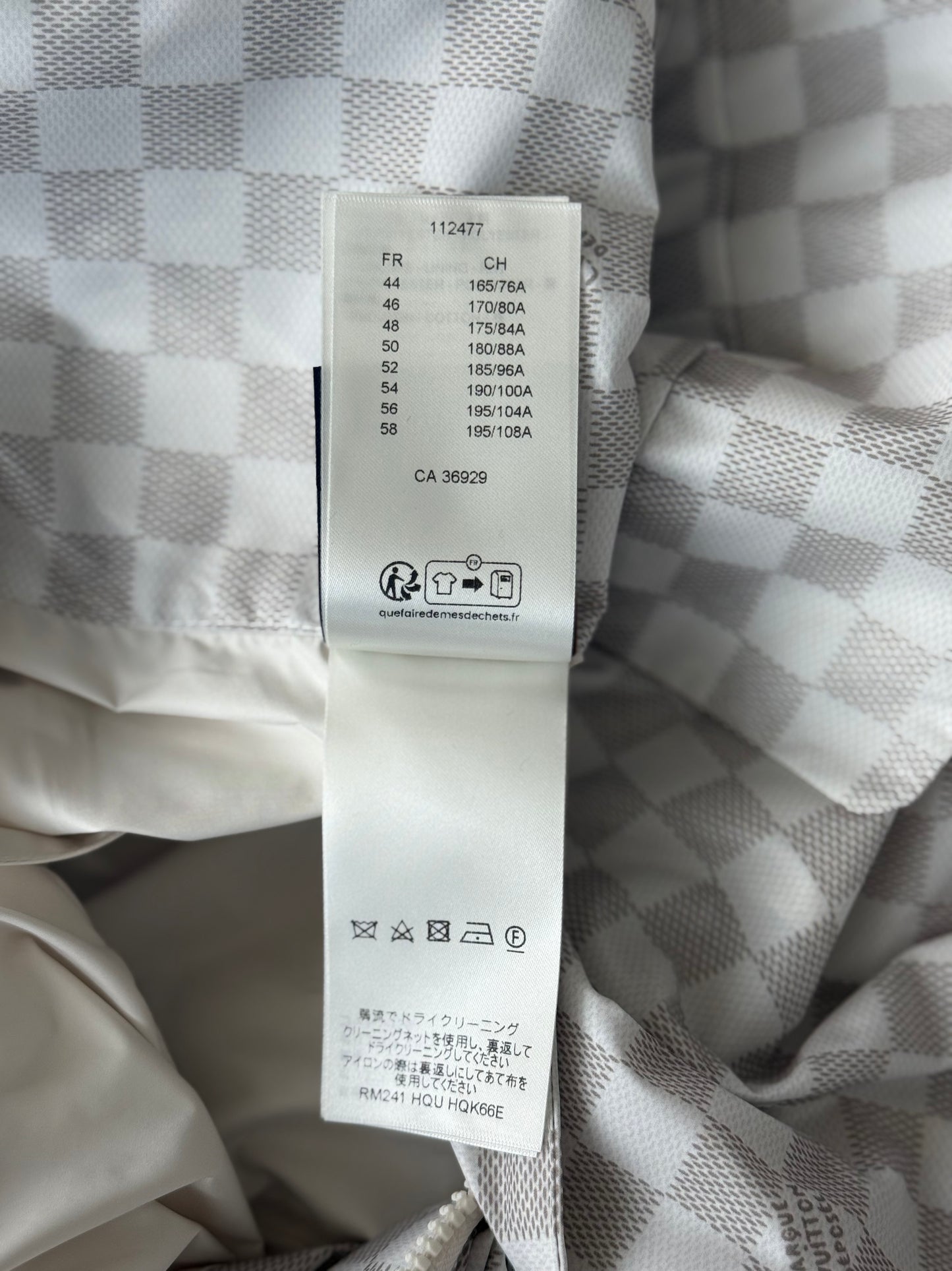 Louis Vuitton White & Beige Damier Windbreaker