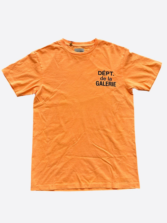 Gallery Dept Orange & Black French Logo T-Shirt
