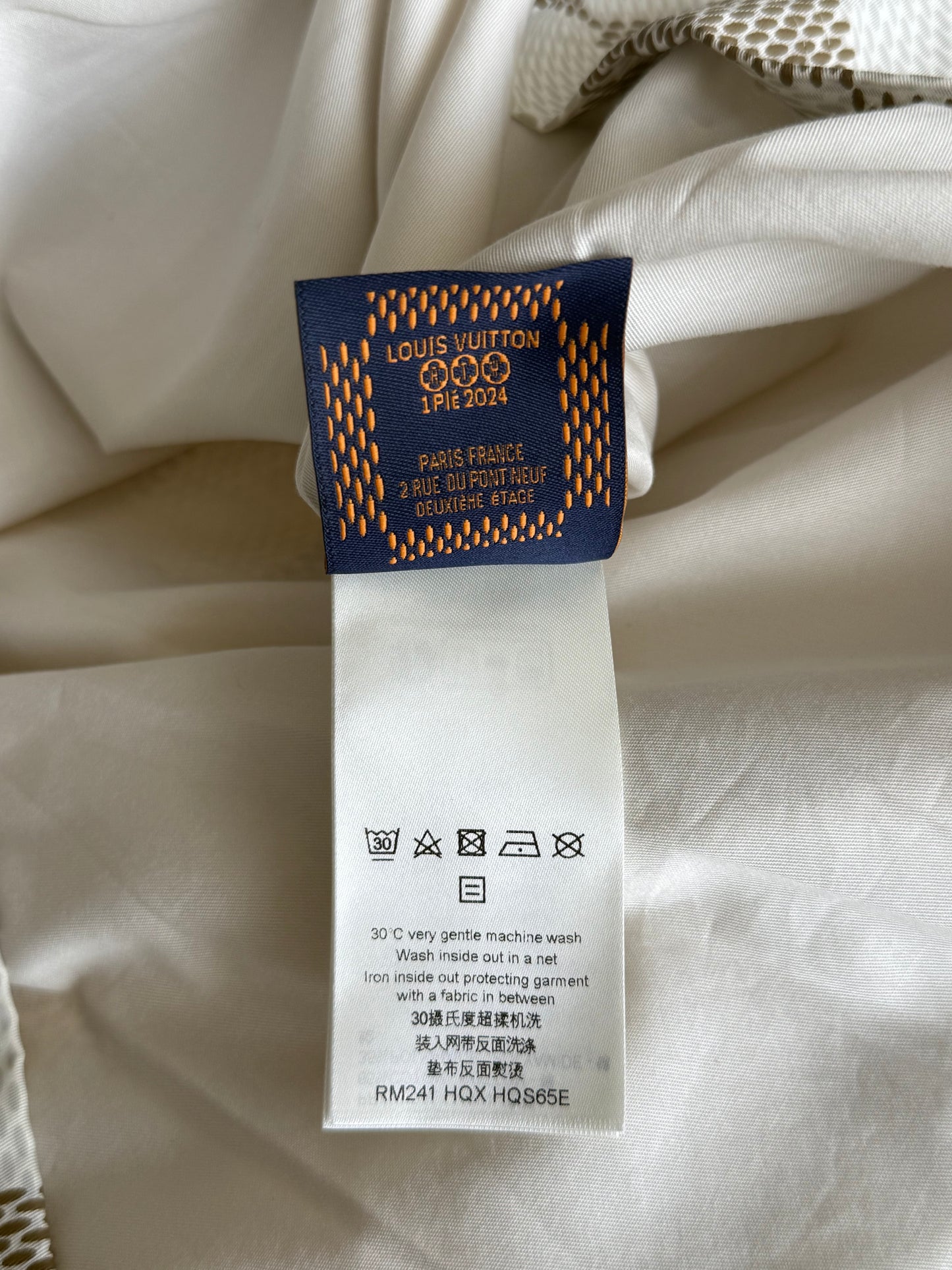 Louis Vuitton White & Beige Damier Jacket